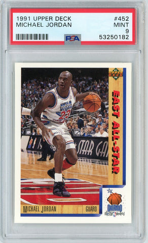1991-92 Upper Deck Michael Jordan Card #452 PSA 9 MINT