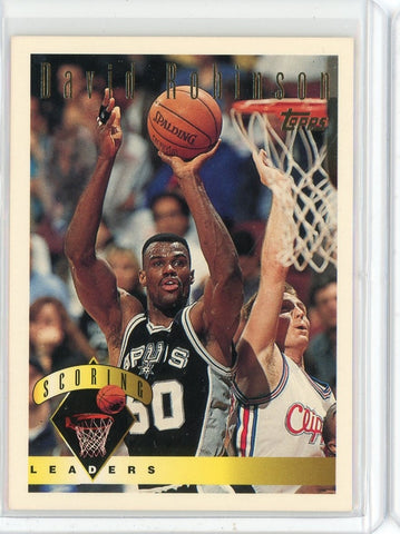 1995-96 Topps David Robinson Block Leaders Card #8