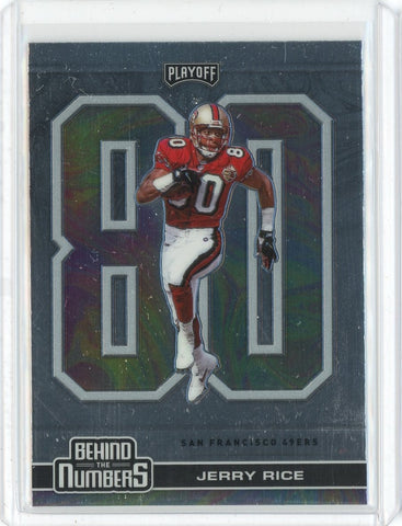 2020 Panini Playoff NFL Jerry Rice Behind the Numbers Card #BTN-14