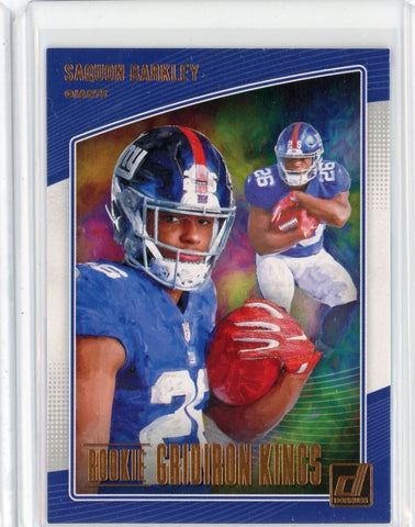 2018 Panini Donruss NFL Saquon Barkley Rookie Gridiron Kings Card #RGK-6