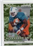 2013 Panini Prizm NFL Dion Sims RC Camo Refractor Card #80