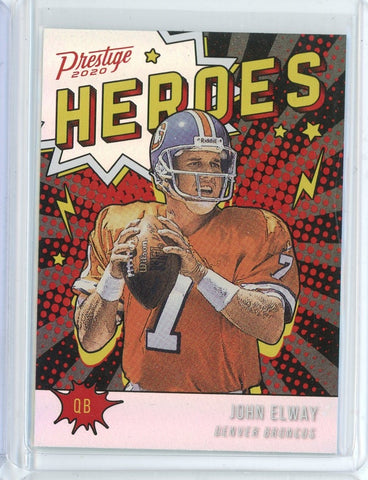 2020 Panini Prestige NFL John Elway Heroes Card #HE-JE