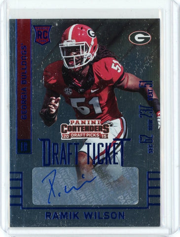 2015 Panini Contenders Draft Picks NFL Ramik Wilson Auto Card #241