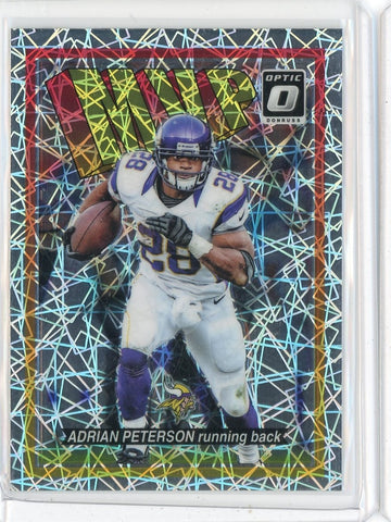 2018 Panini Donruss Optic NFL Adrian Peterson MVP Prizm Card #6
