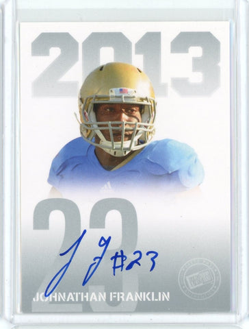 2013 Press Proof NFL Jonathan Franklin Auto Card #PPS_JF