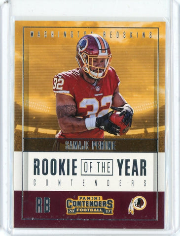 2017 Panini Contenders NFL Samaje Perine Rookie of the Year Contenders Card #RY-12