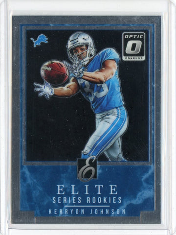 2018 Panini Donruss Optic NFL Kerryon Johnson Elite Series Rookies Card #RES-KJ