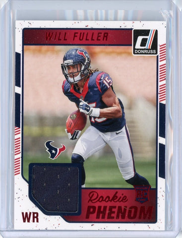 2016 Panini Donruss NFL Will Fuller Rookie Phenom Patch Card #18