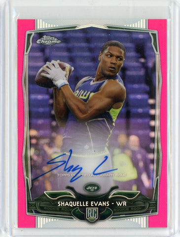 2014 Topps Chrome NFL Shaquille Evans RC Auto Card #132 /75