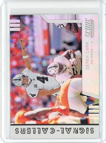 2019 Panini Score NFL Derek Carr Signal Callers Card #SC-26