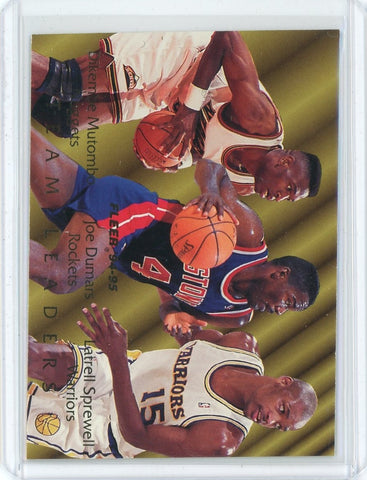 1994-95 Fleer Basketbal Mutombo Dumars Sprewell Card #3 of 9