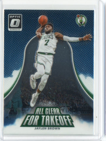 2017-18 Panini Donruss Optic Basketbal Jaylen Brown All Clear for Takeoff Card #6