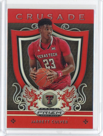 2019-20 Panini Prizm Draft Picks Basketball Jarret Culver Crusade Red Prizm Card #83