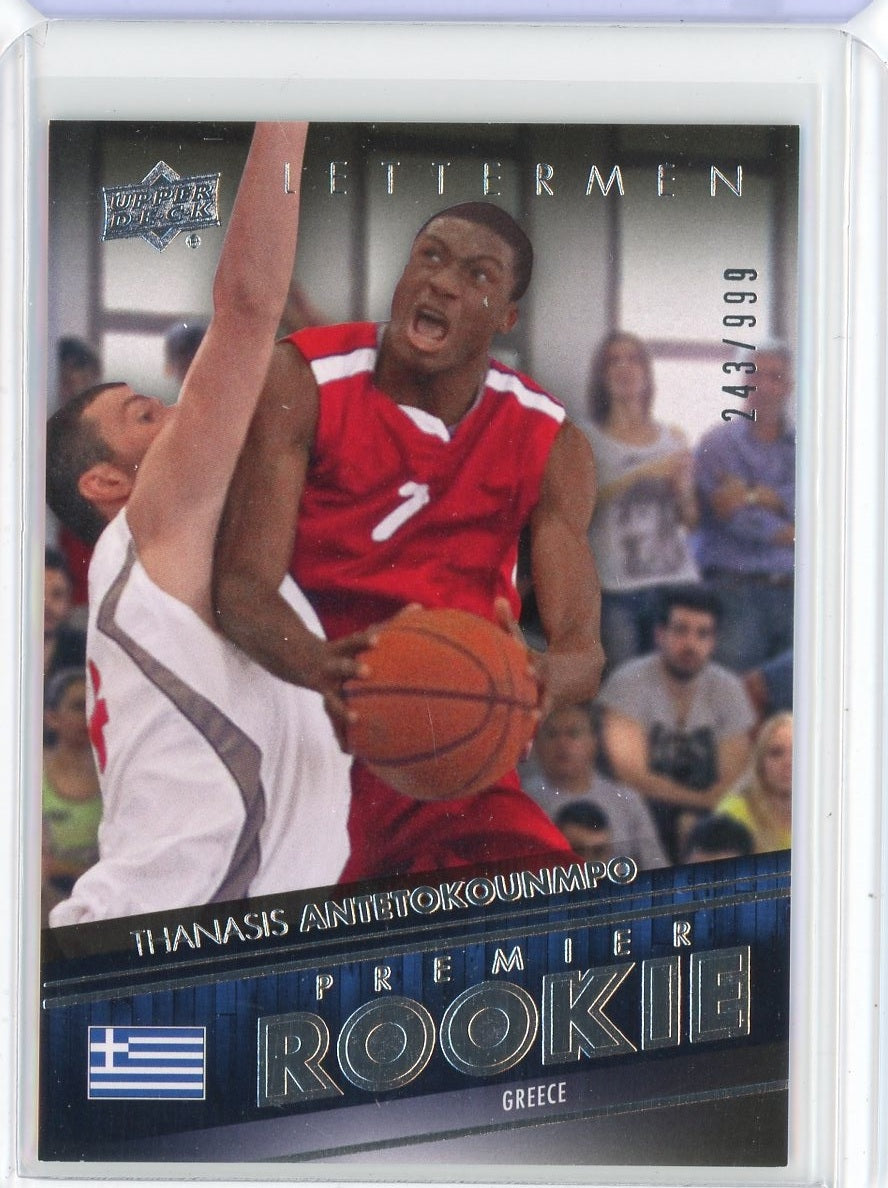 2014-15 Upper Deck Lettermen Basketbal Thanasis Antetokounmpo Premier Rookie Card #64 /999