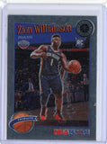 2019-20 Panini NBA Hoops Premium Basketball Zion Williamson Tribute RC Card #296