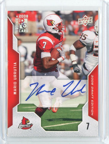 2008 Upper Deck Draft Edition NFL Mario Urrutia Auto Card #70