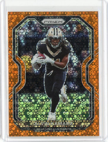 2020 Panini Prizm NFL Alvin Kamara Orange Disco Prizm Card #246