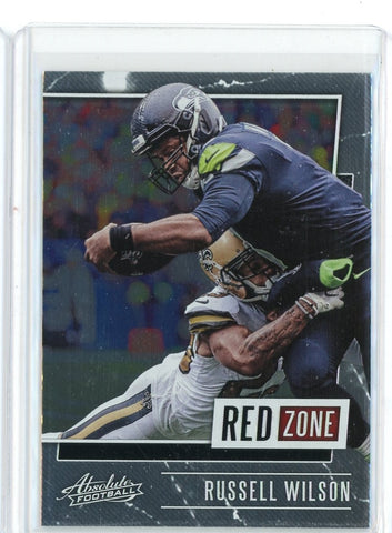 2020 Panini Absolute Football NFL Russell Wilson Red Zone Card #RZ-RW