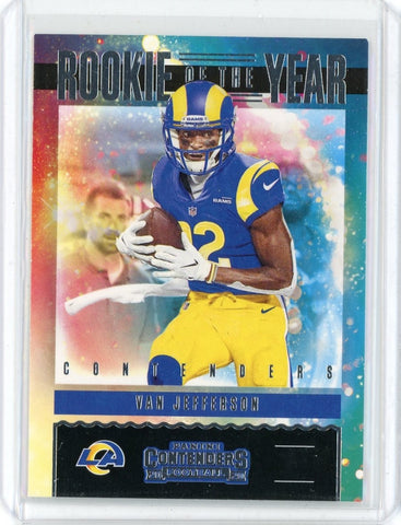 2020 Panini Contenders NFL Van Jefferson Rookie of the Year Card #RY-VJE