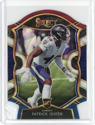 2020 Panini Select NFL Patrick Queen Tri Color Prizm Die Cut Card #93