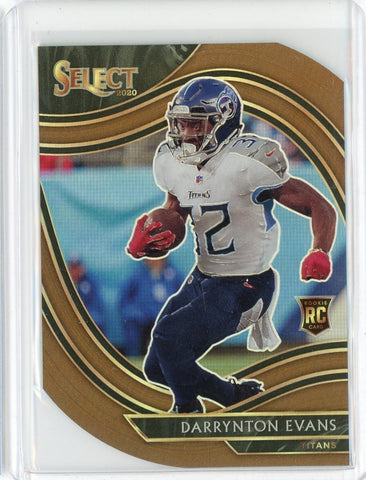 2020 Panini Select NFL Darrynton Evans Field Level Copper Prizm Die Cut RC Card #378 /355