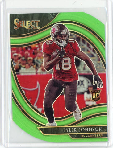 2020 Panini Select NFL Tyler Johnson Field Level Green Prizm Die Cut RC Card #385