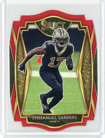 2020 Panini Select NFL Emmanuel Sanders Premier Level Red Prizm Die Cut Card #142