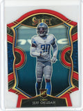 2020 Panini Select NFL Jeff Okudah Concourse Red Prizm Die Cut RC Card #86