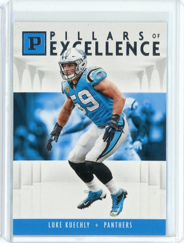 2018 Panini Football NFL Luke Kuechly Pillars of Excellence Card #PI-LK