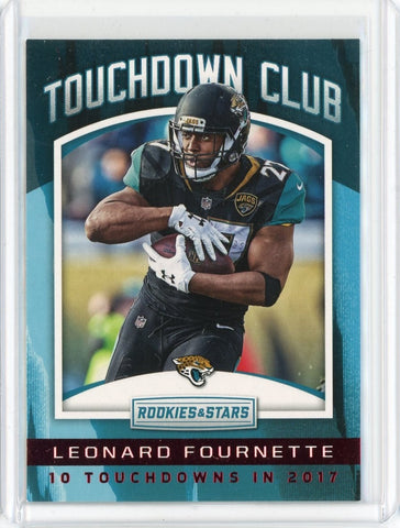 2018 Panini Rookies & Stars NFL Leonard Fournette Touchdown Club Card #TD-10