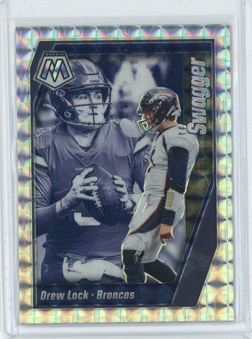 2020 Panini Mosaic NFL Drew Lock Swagger Silver Prizm Card #SWAG14