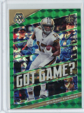 2020 Panini Mosaic NFL Michael Thomas Green Prizm Card #GG10