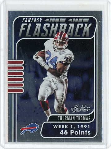 2020 Panini Absolute Football NFL Thurman Thomas Fantasy Flashback Card #FF-TT