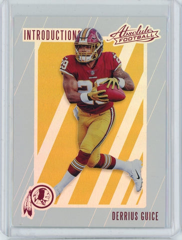 2018 Panini Absolute Football NFL Derrius Guice Introductions Card #IN-DG