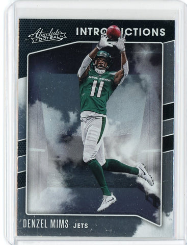 2020 Panini Absolute Football NFL Denzel Mims Introductions Card #I-DM