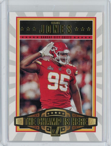 2020 Panini Absolute Football NFL Chris Jones The Champ is Here Card #CH-CJ