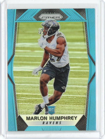 2017 Panini Prizm NFL Marlon Humphrey Blue Prizm RC Card #214 /199