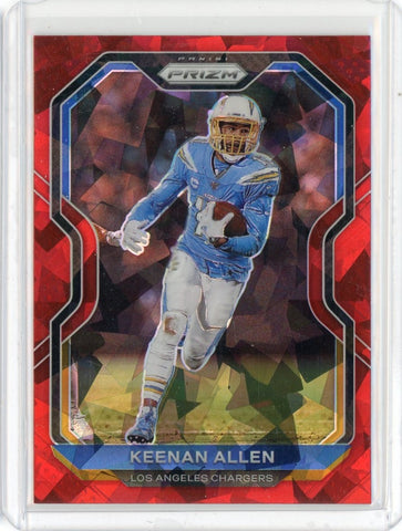 2020 Panini Prizm NFL Kennan Allen Red Cracked Ice Prizm Card #139