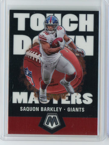 2020 Panini Mosaic NFL Saquon Barkley Touch Down Masters Card #TM6