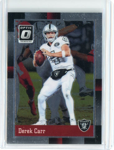 2018 Panini Donruss Optic Derek Carr Card #TRI-DC