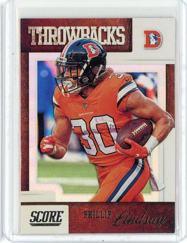 2019 Panini Score NFL Phillip Lindsay Throwbacks Card #T-18