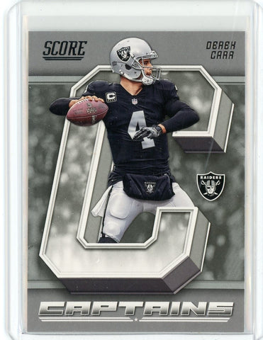 2018 Panini Score NFL Derek Carr Captains Card #22