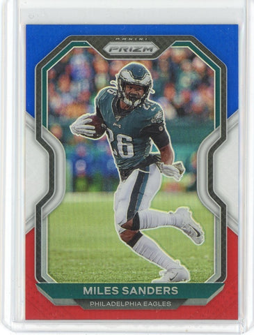 2020 Panini Prizm NFL Miles Sanders Red White Blue Prizm Card #172