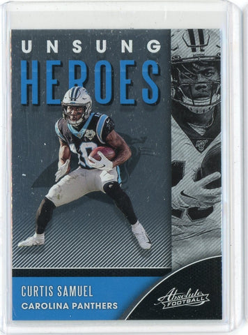 2020 Panini Absolute Football NFL Curtis Samuel Unsung Heroes Card #UH-CS