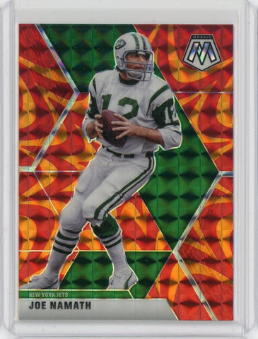 2020 Panini Prizm NFL Joe Namath Reactive Orange Prizm Card #155