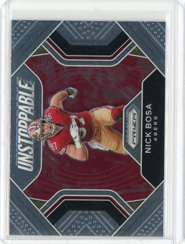 2020 Panini Prizm NFL Nick Bosa Unstoppable Card #8