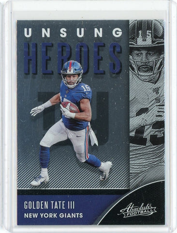 2020 Panini Absolute Football NFL Golden Tate II Unsung Heroes Card #UH-GT