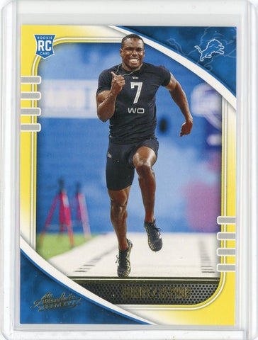 2020 Panini Absolute Football NFL Quintez Cephus Yellow RC Card #187