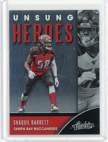 2020 Panini Absolute Football NFL Shaquil Barrett Unsung Heroes Card #UH-SB