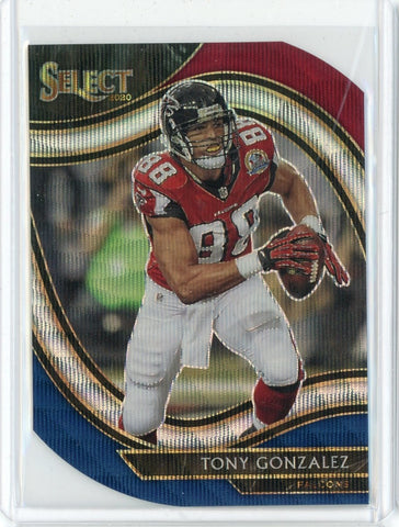 2020 Panini Select NFL Tony Gonzalez Field Level Red White Blue Prizm Card #334